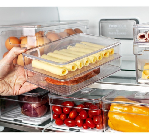 Porta Frios Duplo Transparente Organizador Clear Fresh Ou