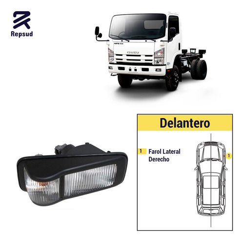 Farol Lateral Derecho Isuzu Npr Nkr 2009 2015