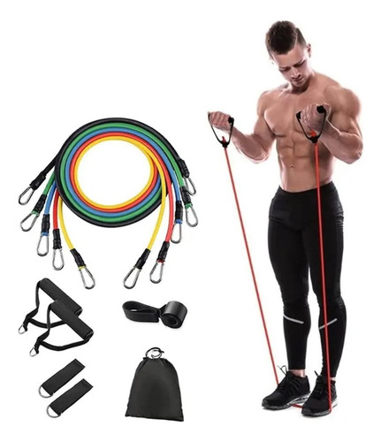 Set De Bandas De Resistencia Fitness Realizar Ejercicio