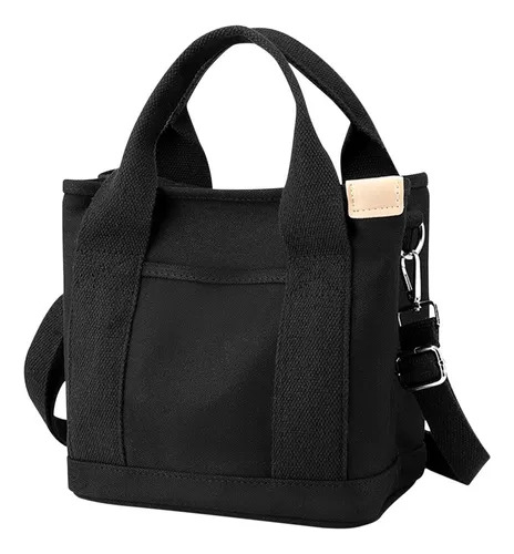 Bolso Cruzado De Lona Con Múltiples Bolsillos De