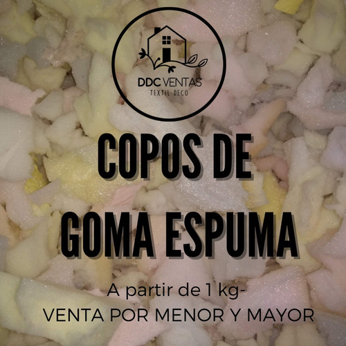 Copos De Goma Espuma 2 Kg Para Relleno