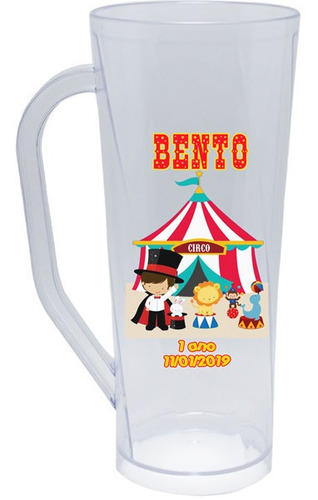 10 Copo Neca Long Alça 400ml Personalizado Circo