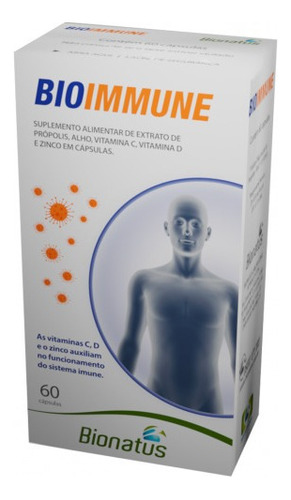 Suplemento em cápsula Bionatus  BioImmune vitamina c BioImmune em caixa 60 un