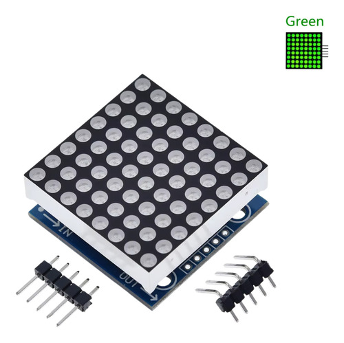 Módulo Matriz De Led 8x8 Com Max7219 Led 3mm - Verde