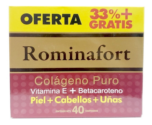 Imagen 1 de 2 de Rominafort Colágeno Puro X 40 Comprimidos