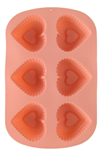 P Molde De Silicona En Forma De Corazón Con 6 Orificios For