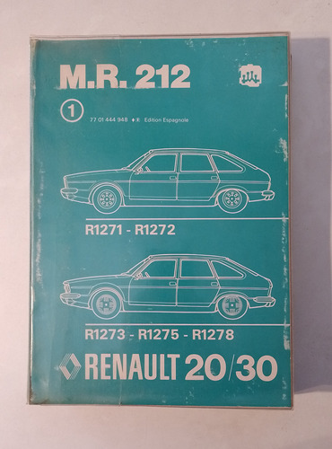 Manual De Reparacion Renault 20 30 Original Mr 212