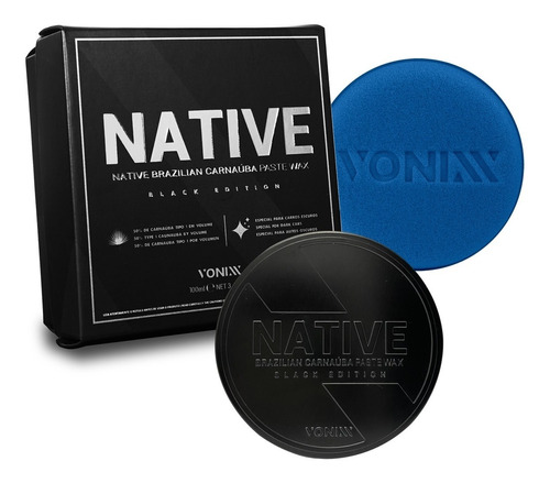 Cera Native Carnaúba Paste Wax Black Edition 100ml Vonixx