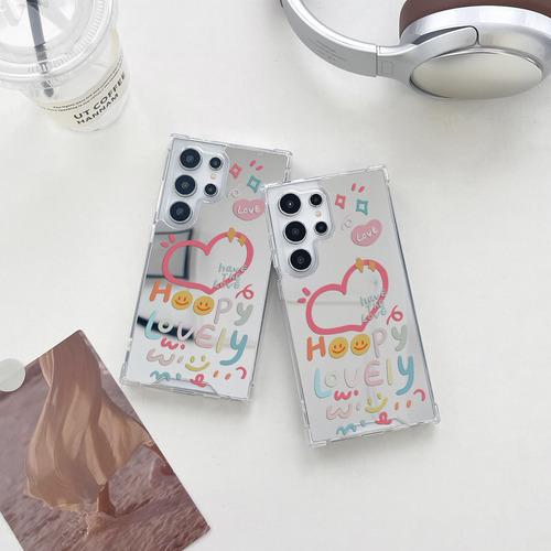 Funda Case Para Samsung Uso Rudo Con Espejo Con Corazón