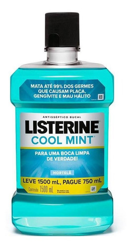 Antisséptico Bucal Listerine Cool Mint 1,5l