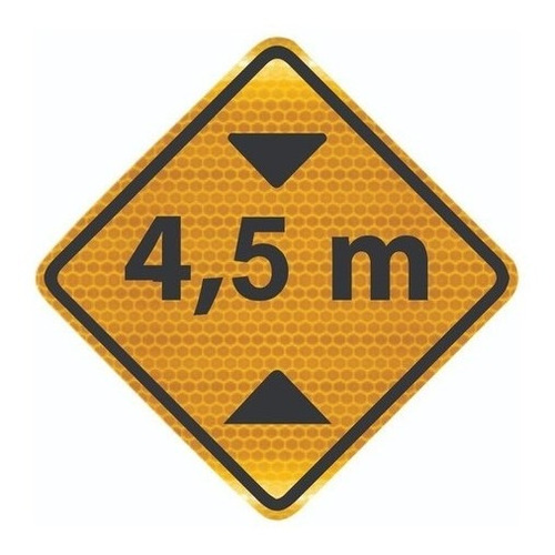 Imagem 1 de 3 de Placa Viária Altura Limitada Refletivo A-37 Ti