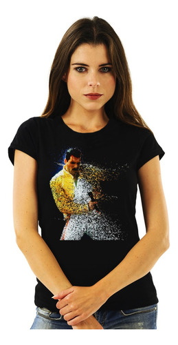 Polera Mujer Queen Freddie Mercury Fade Out Rock Impresión D