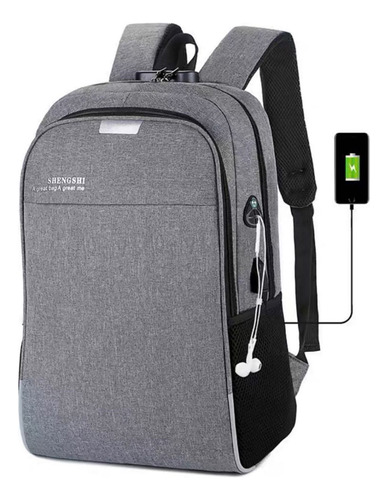 Mochila Notebook Impermeável Executiva Cabo De Aço Masculina