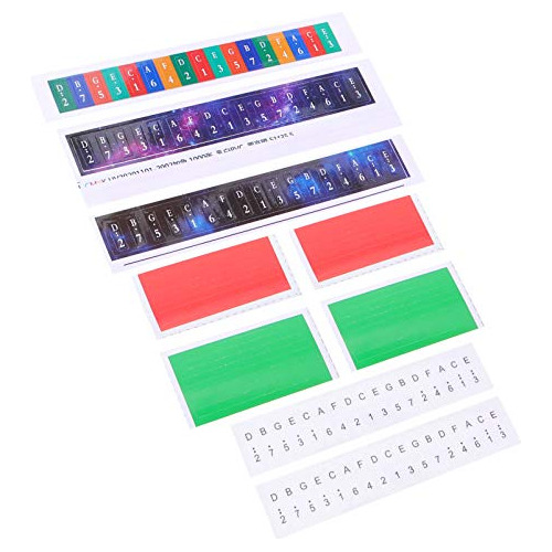 Exceart 5 Sets Kalimba Nota Stickers Thumb Piano Note Sticke