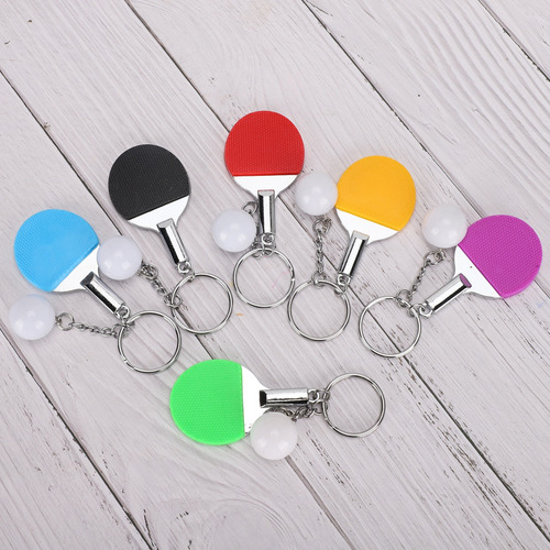 Llavero Pingpong Keyfob, Miniraqueta De Tenis De Mesa, 6 Uni