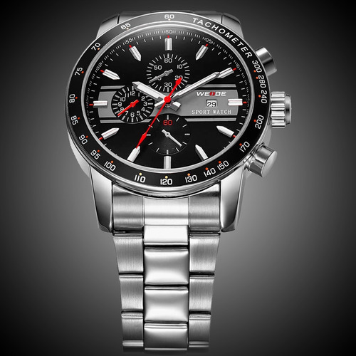 Relógio Masculino Weide Prata Wh3313-3c