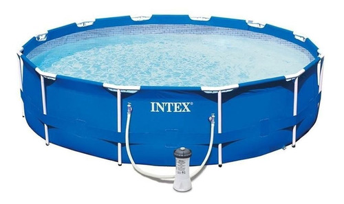 Piscina Estrutural 6503l Azul Armação Filtro E Capa Intex