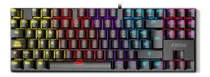 Comprar Teclado Mecánico Krom Kasic Tkl Rainbow 75 % Red Switch Color Del Teclado Negro