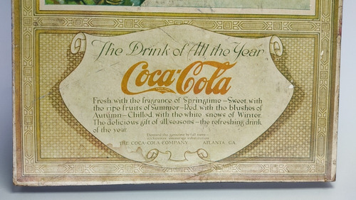 Imagen 10 de 10 de Afiche Publicitario Cocacola, Original En Retablo. Colección