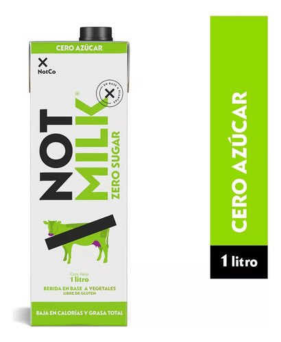 Bebida Vegetal Leche Not Milk Zero Cero Azúcar 1 L
