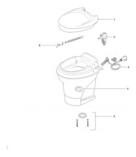 Vaso Sanitário Banheiro Fixo Thetford Alavanca Motorhome