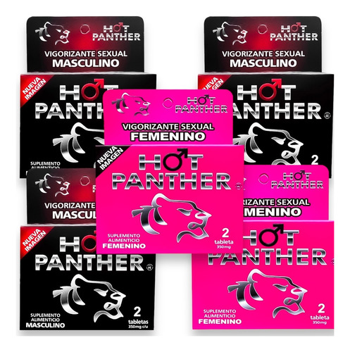 Potenciador Hot Panther 10tab Pack Vigo-rizante Hombre Mujer