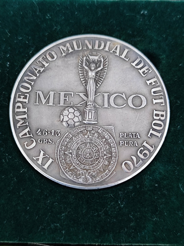 Medalla Plata Pura Ix Campeonato Mundial De Fútbol 1970 