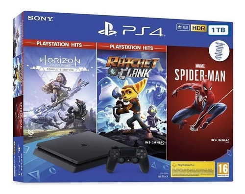 Sony Playstation 4 Slim 1 Tb + 2 Controles + 3 Juegos