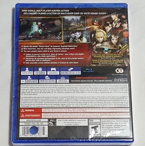 Imagen 2 de 2 de Toukiden 2 Ps4 Playstation Nuevo Sellado Oferta + Garantia