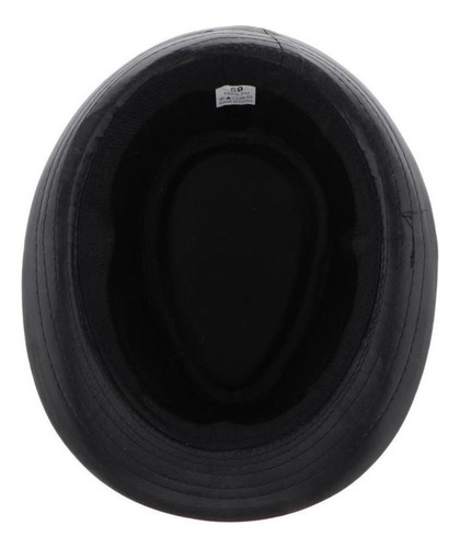 W Sombrero De Copa De Cuero Pu Gorro De Jazz Clásico Unisex