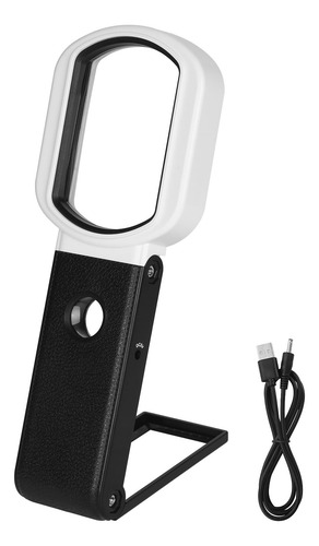 Lupa Com Luz Led 10x E 25x De Aumento Lupa Para Leitura Com