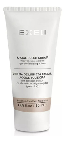 Exel Facial Scrub Cream Vegana Grano Fino 50ml. Exfoliante. 