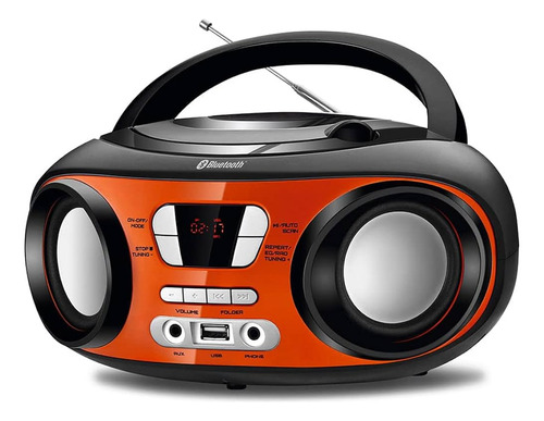 Rádio Portátil Mondial Bx-18 8w Bluetooth Bivolt 110v/220v Laranja