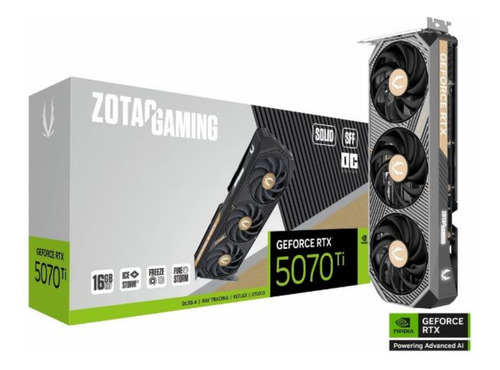 Placa De Video Zotac Gaming Geforce Rtx 5070 Ti Oc 16 Gb