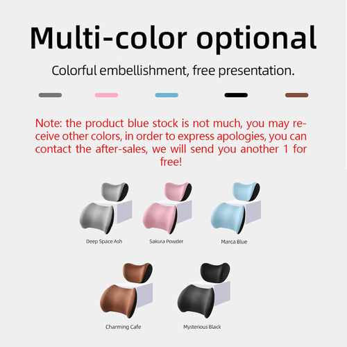Car Lumbar Support Pillow And Car Neck Pillow Kit, Car He...