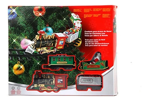 Decoración De Árbol De Navidad,marco De Pista De Tren,regalo