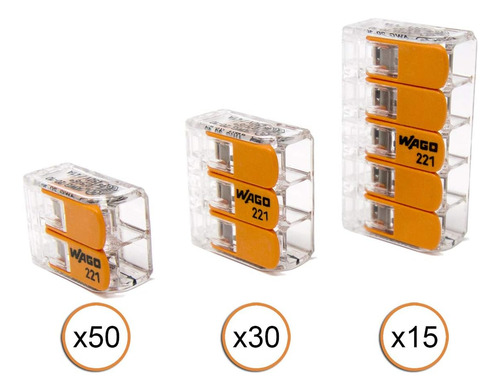 Kit De Conectores De Cable Compactos Wago 10 Awg, 95 Piezas