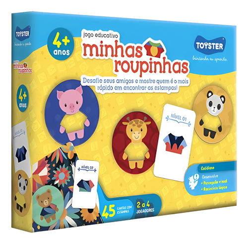 Jogo Educativo Minhas Roupinhas Animais 3277 4+anos Toyster