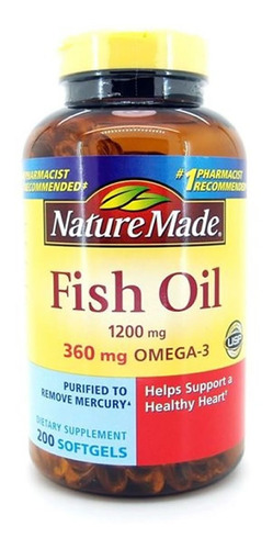 Omega 3 200 Cápsulas Nature Made ¡ - Unidad a $950