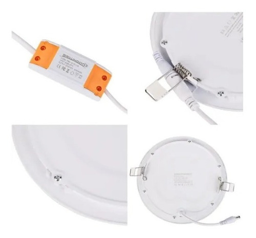 Imagen 3 de 6 de Panel Led Incrustar Redondo Luz Cálida 12w Certificadas