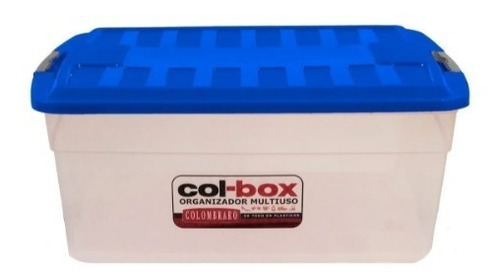 Caja  Apilable Col Box Recto 17 Lts Colombraro Art 9380
