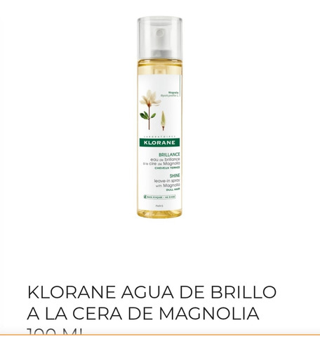 Klorane Agua De Brillo Para Cabello A La Cera De Magnolia