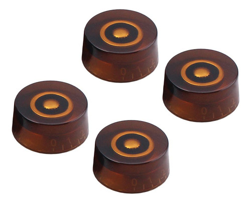 Perillas De Tono De De Guitarra Acrílica De 4 Piezas