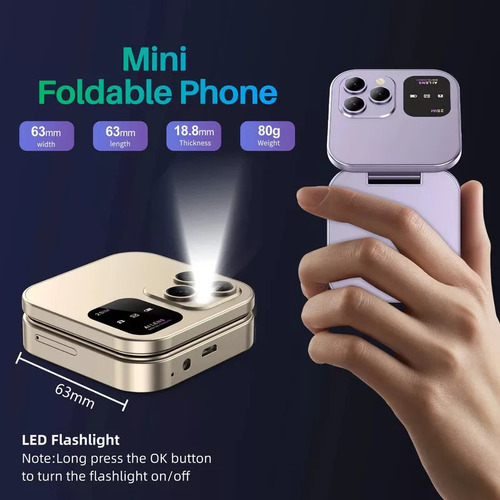 Xd Teléfono Móvil 2g Con Tapa Non-smart I16 Pro Dual Sim