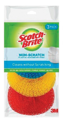 Esponja Plastica Con-scratch 3 Pzas Scoth-brite 3m Esp-711