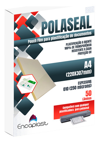 Plastico Plastificação A4 Para Cardapio 010 Grosso C/50