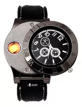 Comprar Reloj Encendedor Electronico  Recargable Usb Con Sensor Color De La Correa Negro