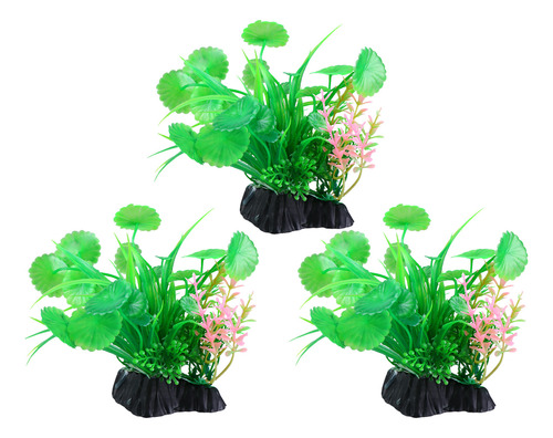 Plantas Acuáticas Artificiales Para Acuarios, 3 Unidades