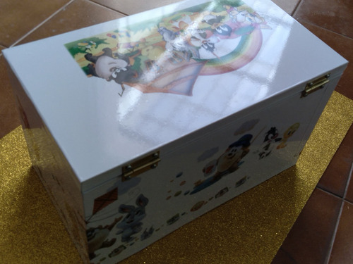 Imagen 10 de 10 de Cofre Para Bebes Personalizados. Ideal Ajuar Regalos Looney