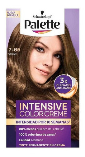 Kit Tinte Schwarzkopf Professional  Palette Palette intensive color cream tono 7-65 chocolate moca ginger para cabello